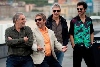 Luis Brandoni, Ricardo Darín, el director Sebastián Borenstein y Chino Darín