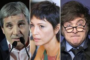 Luis Caputo, Mayra Mendoza, Javier Milei