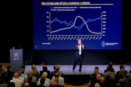 Luis Caputo presentó datos para defender el plan económico libertario este miércoles