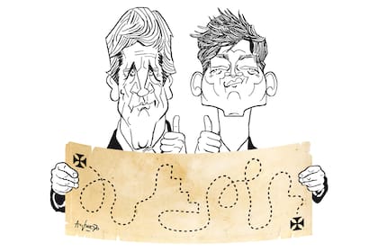 Luis Caputo y Santiago Caputo