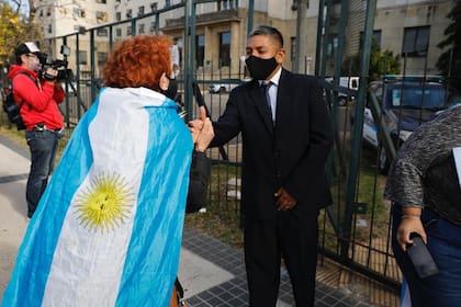 Luis Chocobar en los tribunales de Comodoro Py