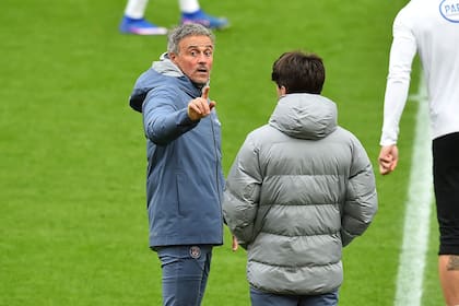 Luis Enrique, en Anfield, en la antesala del partido contra Liverpool