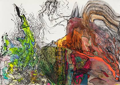 Luis Felipe Noé estará representado en Rubbers y en el stand que le dedicará Van Riel al siglo de historia de la galería