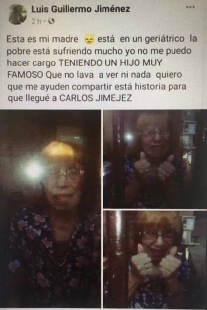 Luis Guillermo Jiménez acusa a la Mona del abandono de Esilda Rufino Santillán, la mamá de ambos