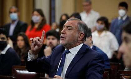 Luis Juez, en el Senado. 