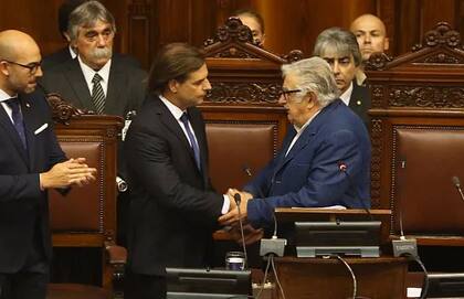 Luis Lacalle Pou y José Mujica