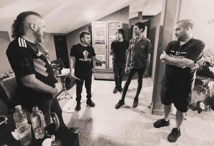 Luis Lamas junto a Patricio Fontanet (ex cantante de Callejeros y actual líder de Don Osvaldo)