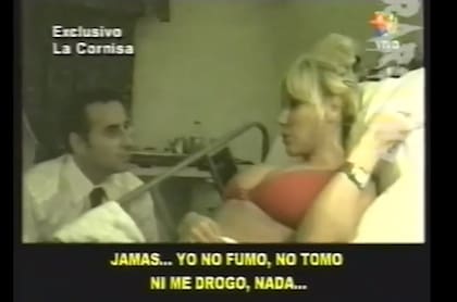 Luis Majul, desde su programa La Cornisa, fue el primero en entrevistar a "la Pradón". En la foto, al pie de su cama de internación, en el hospital