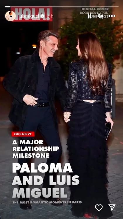 Luis Miguel compartió fotografías en su cuenta de Instagram donde aparece con su novia