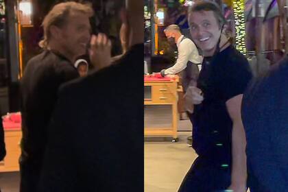 Luis Miguel se bajó por un momento el barbijo para saludar y sonreír a los fotógrafos