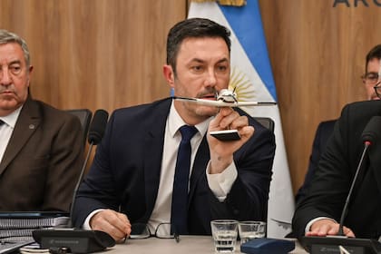 Luis Petri exhibió a los diputados de la Comisión de Defensa la maqueta del IA-100, el único avance de las diez aeronaves y el prototipo anunciado en la gestión del kirchnerismo