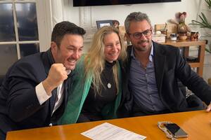 Luis Petri, Karina Milei y Martín Menem