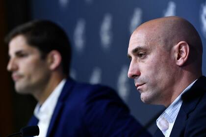 Luis Rubiales, el presidente de la RFEF, y Robert Moreno, el nuevo seleccionador