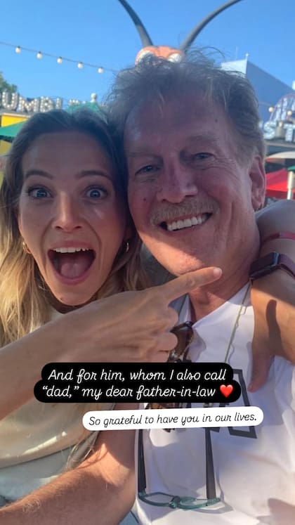 Luisana Lopilato aprovechó y saludó a su suegro en Instagram