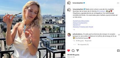 Luisana Lopilato desde París, la ciudad que ama