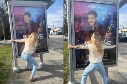 Luisana Lopilato encontró una publicidad de Michael Bublé en las calles de Vancouver y tuvo una divertida reacción (Foto: Captura de video / Instagram @luisanalopilato)