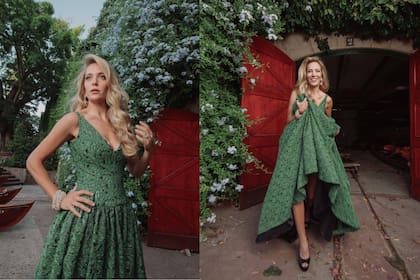 Luisana Lopilato posó para Instagram con los colores de la Navidad