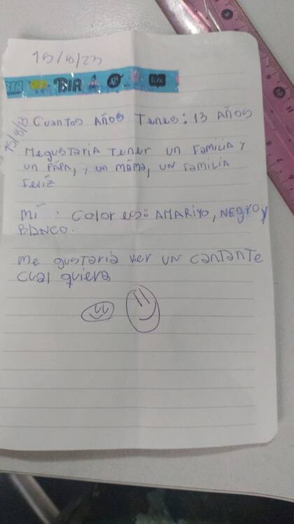 Luisina quiere "una familia feliz" para ella y sus hermanos. Además, le gustaría conocer a algún cantante.