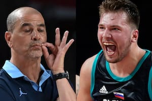 Lo que Luka Doncic le dijo a Sergio Hernández durante el partido en el que aplastó a la Argentina