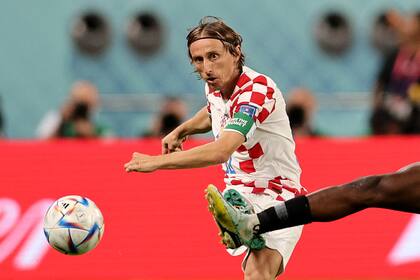 Luka Modric, durante el partido ante Canadá en el Grupo F