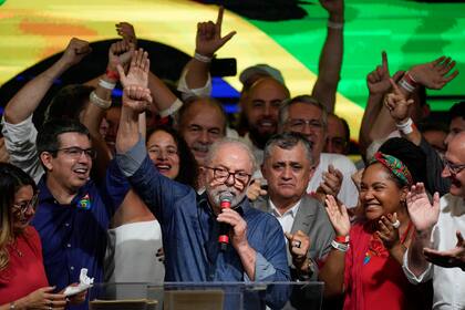 Lula da Silva celebra su victoria 