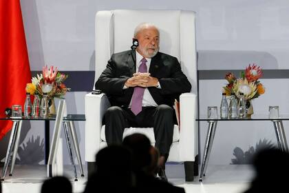 Lula da Silva, durante la reunión de los Brics en Sudáfrica, el 22 de agosto
