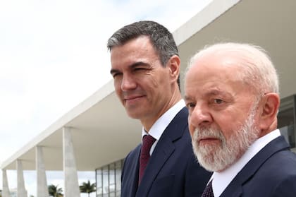 Lula da Silva y el presidente del gobierno español, Pedro Sánchez, durante una visita del mandatario europeo esta semana a Brasil 