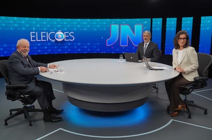 Lula, durante la entrevista de televisión en los estudios de Globo TV