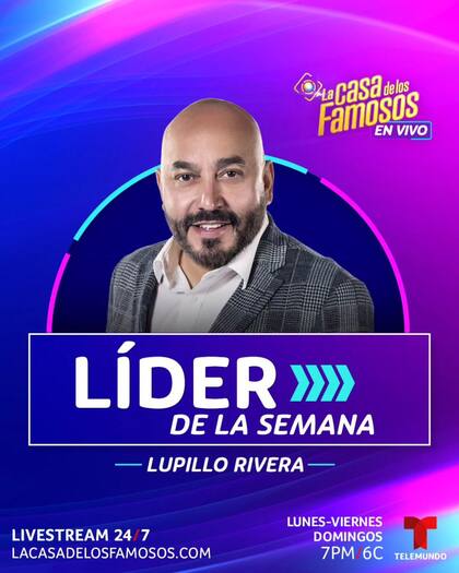 Lupillo Rivera es el líder de la semana en La casa de los famosos