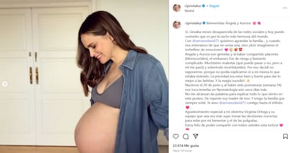 Luz Cipriota luego de atravesar un embarazo complicado, la actriz habló sobre su experiencia en las redes