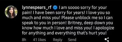 Lynn Spears intentó disculparse con Britney