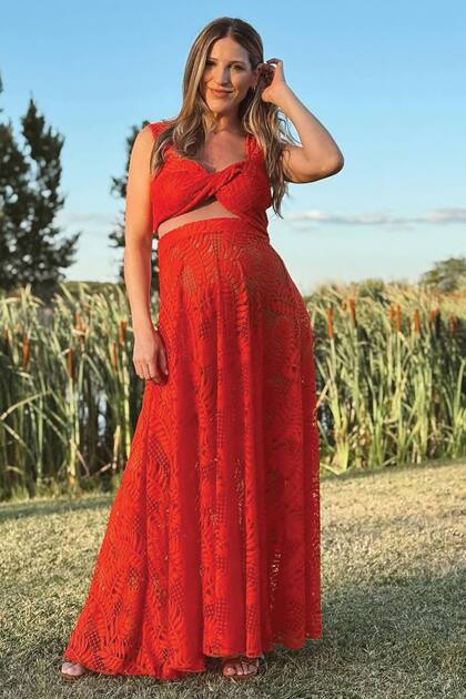 Macarena Rinaldi, que está transitando
la recta final de su embarazo.