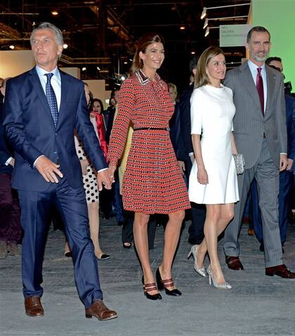 Macri, Awada y los reyes, por las galerías en ARCO