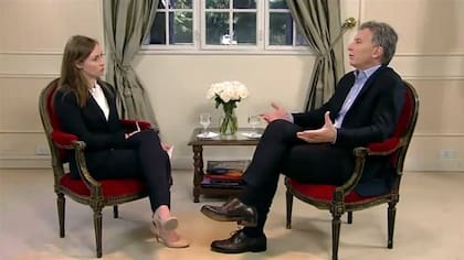 Macri, ayer, en la quinta de Olivos, durante la entrevista con el sitio de noticias BuzzFeed