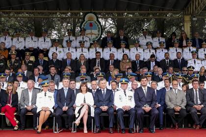 Macri compartió ayer un acto con Bullrich en reconocimiento a las fuerzas de seguridad