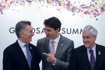 Macri, con Trudeau y Piñera