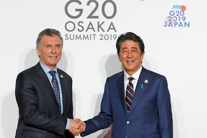 Mauricio Macri y Shinzo Abe, parte de la troika del G20