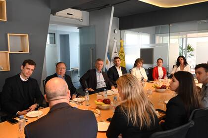 Macri, durante la cumbre con postulantes de Pro en Balcarce 412