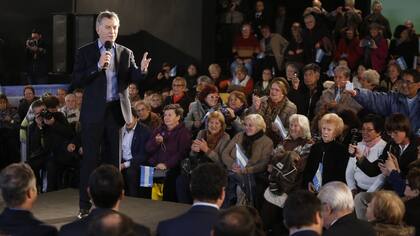Macri, durante un acto ante jubilados