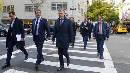 Macri durante un desayuno con CEOs de importantes empresas organizado por el Business Council for International Understanding