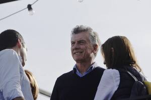 Macri, durante un partido de rugby