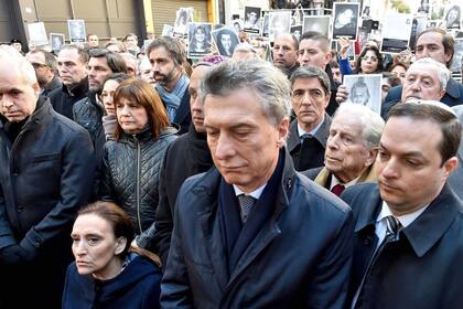 Macri, en julio de 2016, en el acto por las víctimas de la AMIA