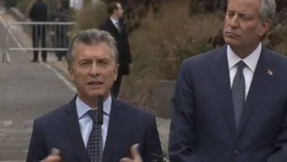 Macri en Nueva York junto al alcalde Bill de Blasio