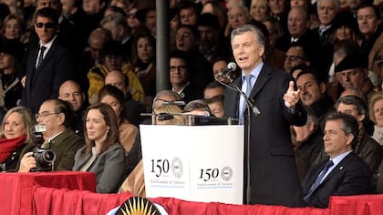 Mauricio Macri, durante su discurso en la inauguración de la exposición de la sociedad rural