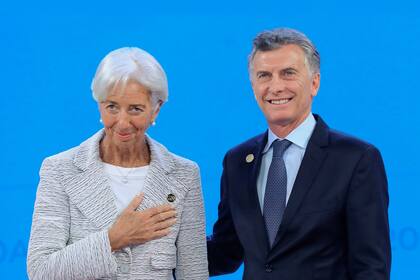 Macri junto a Christine Lagarde, extitular del FMI