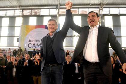 Macri, junto al gobernador Valdés, el viernes en Corrientes