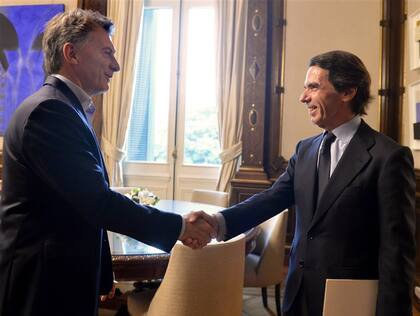 Macri recibió a Aznar en la Casa Rosada el martes de la semana pasada