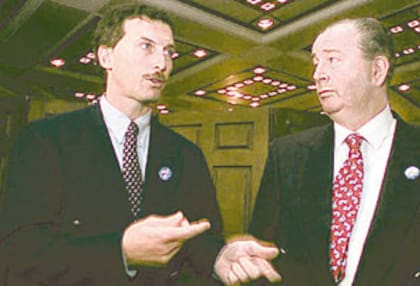 Mauricio Macri junto a Julio Grondona