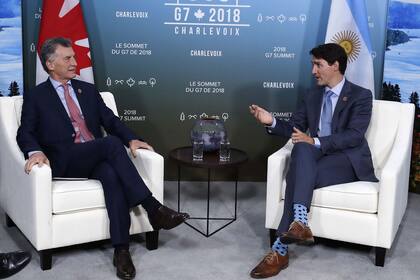 Macri se reunió con Trudeau y luego compartieron un paseo con sus mujeres
