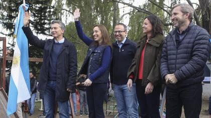 Macri, Vidal, Valenzuela, Stanley y Frigerio, en Tres de Febrero